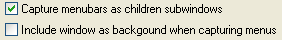 2. Menüleiste als  untergeordnete  Fenster erfassen