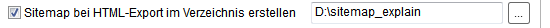 5. Sitemap Datei  Erstellung während  des HTML Export