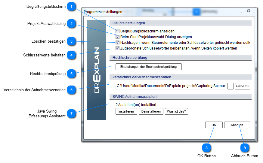 Programm Einstellungen