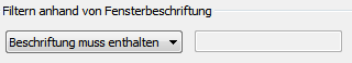 2. Filterung  per Fensterbeschriftung